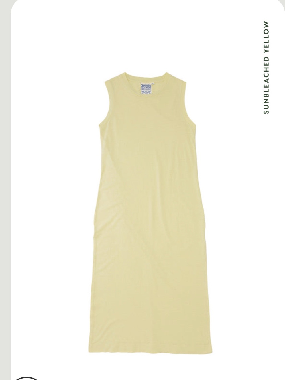 Jungmaven Sunbleached Yellow Sleeveless Maxi Dress